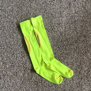 neon softball socks